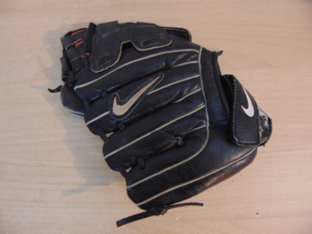 Baseball Glove Child Size 10 inch Nike Black Leather Fits on Left Hand