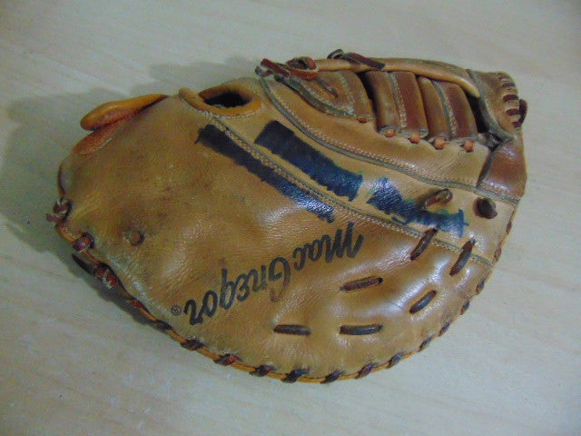 Baseball Glove Adult Size 11 inch Youth First Basemen's MacGregor Leather Fits on RIGHT Hand