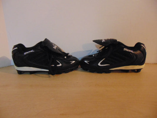 Baseball Shoes Cleats Child Size 12 Spalding Black White