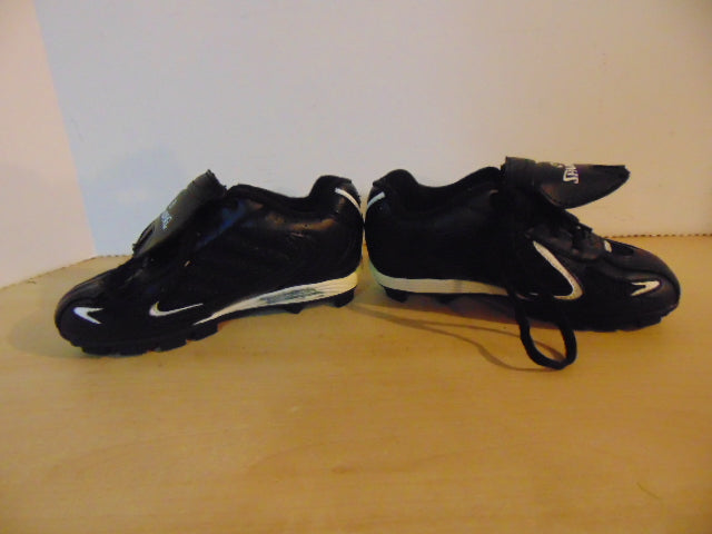 Baseball Shoes Cleats Child Size 12 Spalding Black White