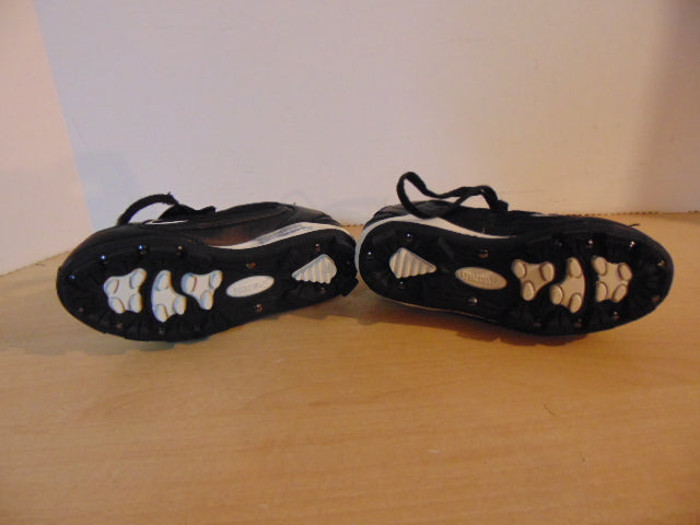 Baseball Shoes Cleats Child Size 12 Spalding Black White