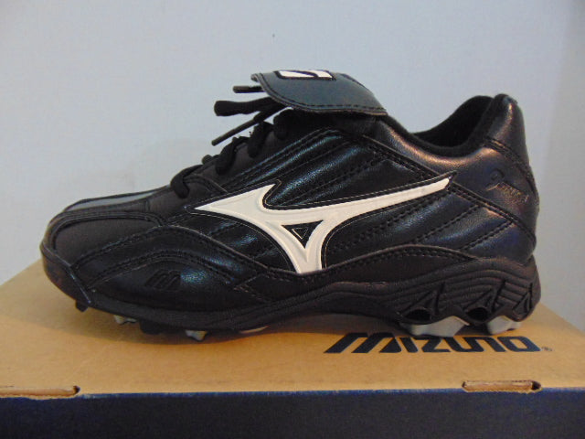 Baseball Shoes Cleats Child Size 5 Youth Mizuno Black White NEW IN BOX