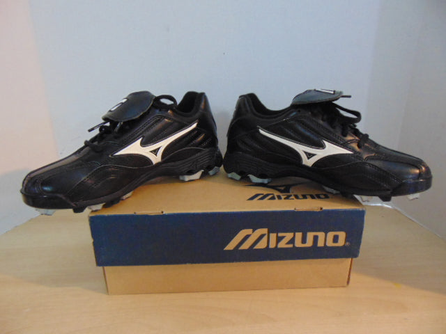 Baseball Shoes Cleats Child Size 5 Youth Mizuno Black White NEW IN BOX