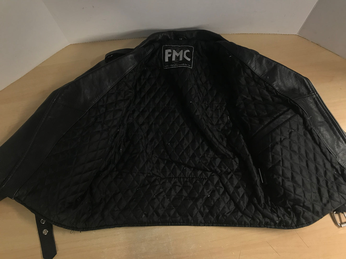 Biker Leather Jacket Child Size 12-14 Youth Perfect Zippers