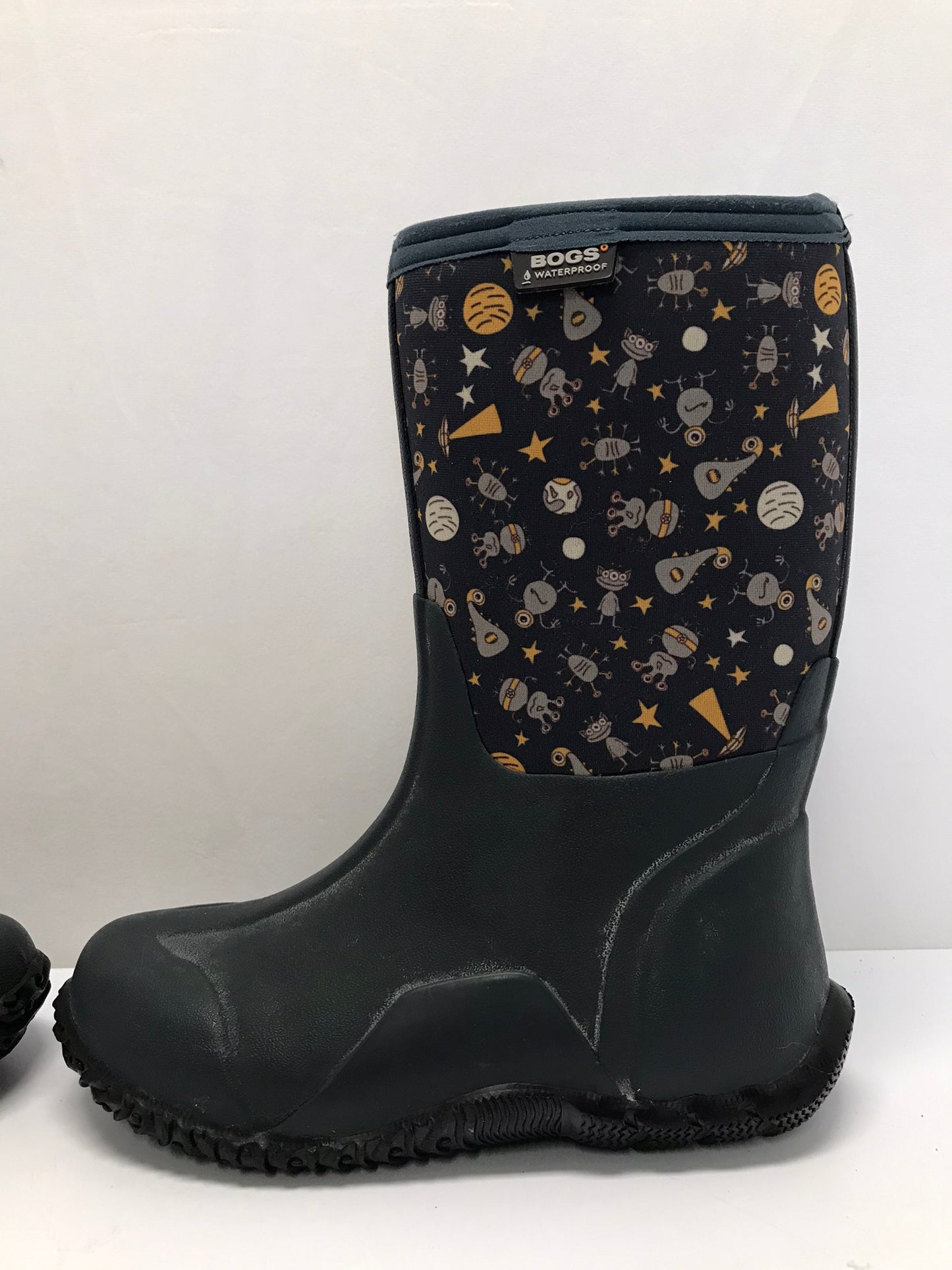 Bogs Brand Child Size 5 Blue Grey -30 Degree  Neoprene Rubber Rain Winter Snow Waterproof Boots