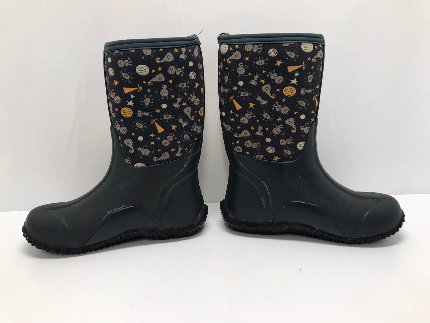 Bogs Brand Child Size 5 Blue Grey -30 Degree  Neoprene Rubber Rain Winter Snow Waterproof Boots