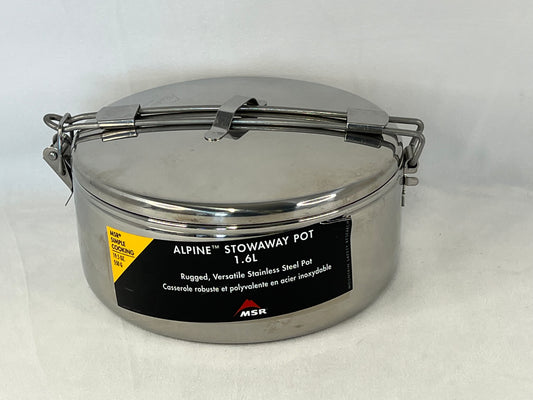 Camping Mountain Safety Reasearch 1.6 Litre MSR Alpine Stowaway Stainless Pot NEW Perfect For Camping or Backpacking