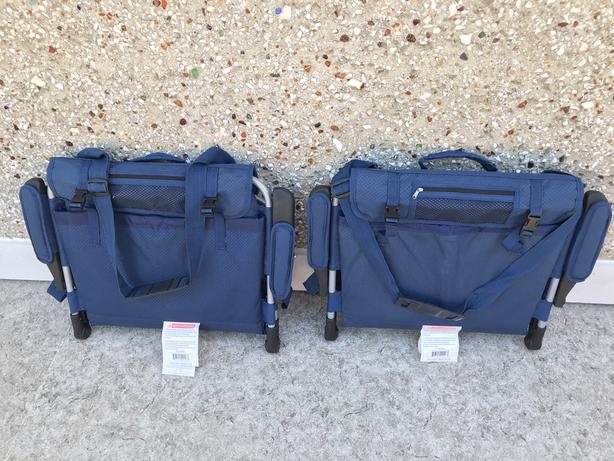 Camping Adventures 2 Folding Pack In And Out Beach Camping Sports Chairs, Bench Clips On As New