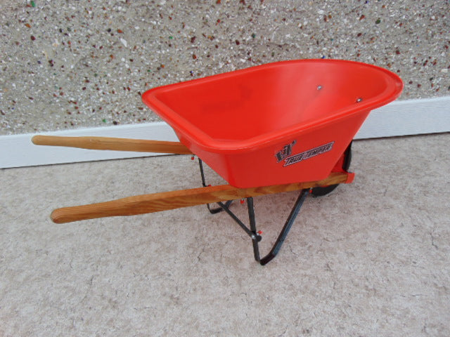Child Rubber Plastic and Wood Wheelbarrow True Temper Excellent Condition
