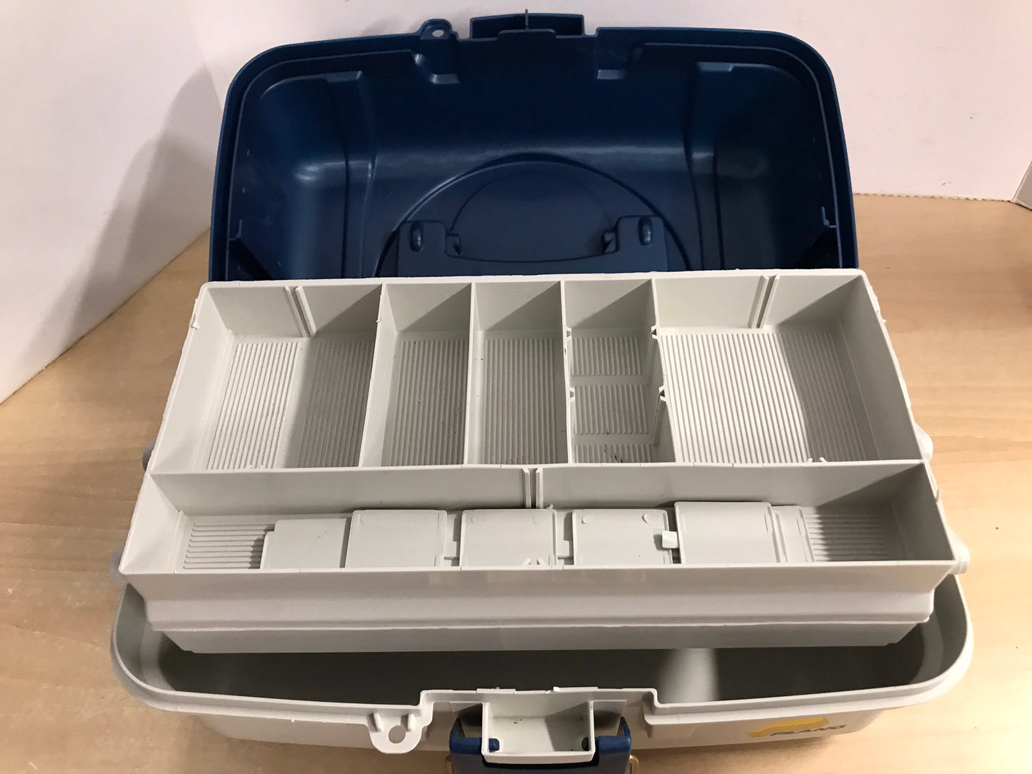 Camping and Fishing Plano 2 Tray Fishing Tackle Box As New 14 x 8 x 8 inch As New