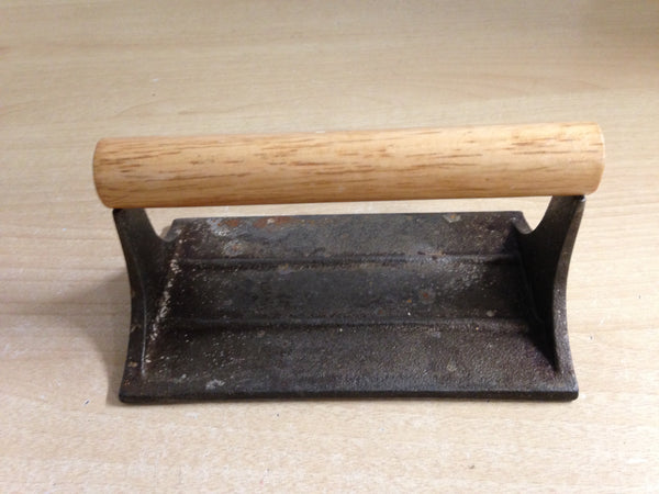 Cast Iron Vintage Pig Bacon Press RARE