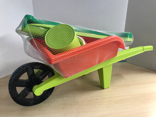 Child Size Gardening Set With Wheelbarrow Made By Androni From Italy Heavy Plastic NEW Age 2-5 Outstanding Quality