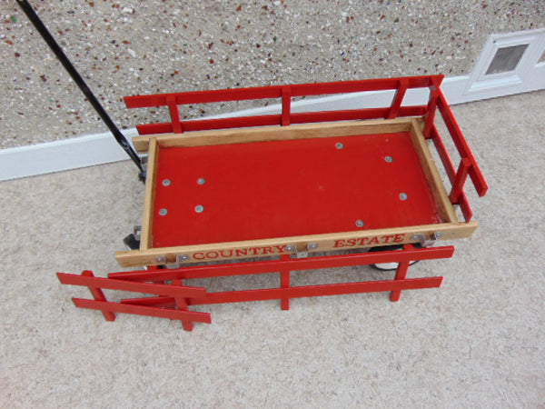 Child's Wagon Country Estate Wood With Rubber Wheels Excellent Condition
