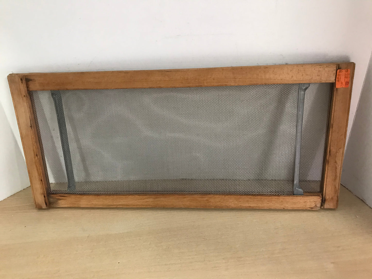 Cottage and Home Vintage Wood House Window Screen Air Flow Pressure Mounts In Window Adjustable 21-32 W 10 Deep Inches