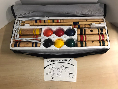 Croquet 6 pc Family Wooden Set As New In Package