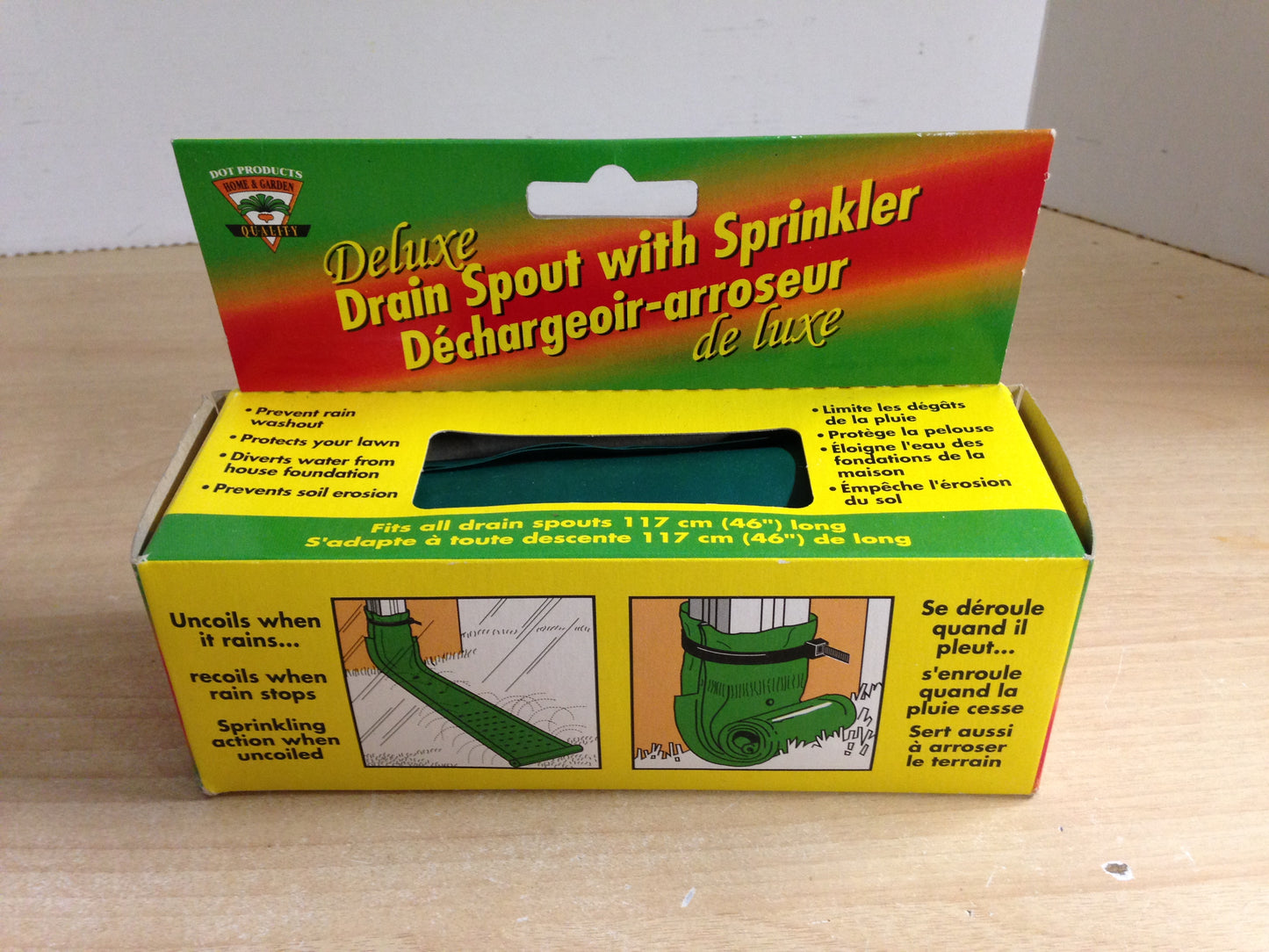 Delux Drain Spout With Sprinkler Diverts Water From House and Foundation NEW in box
