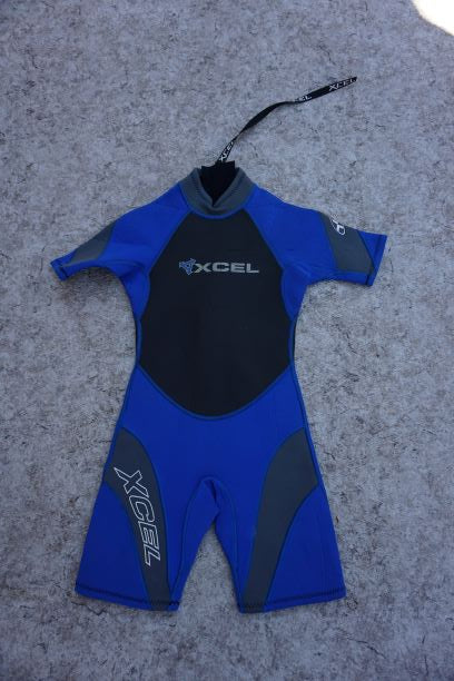 Wetsuit Child Size 8 Excel Black Blue 2-3 mm Neoprene Excellent
