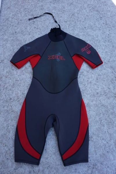 Wetsuit Men's Size Small Excel Dive Surf Neoprene 2-3 mm Black Grey Red