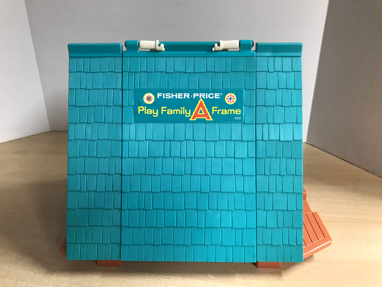 Fisher Price Vintage 1974 Little People 990 Play Family A Frame House Complete