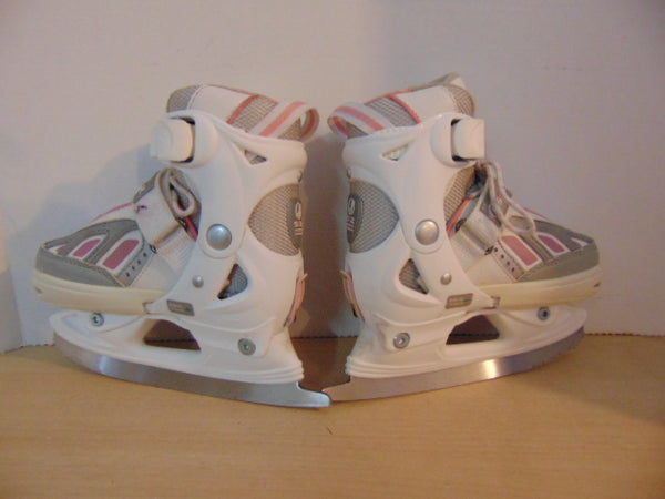 Ice Skates Child Size 10-13 SFR Limited Edition Adjustable White Pink Fantastic Quality Excellent