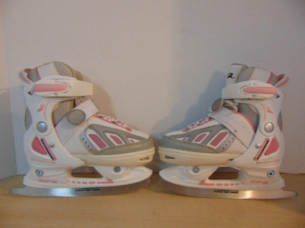 Ice Skates Child Size 10-13 SFR Limited Edition Adjustable White Pink Fantastic Quality Excellent