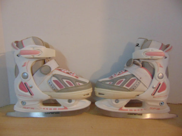 Ice Skates Child Size 10-13 SFR Limited Edition Adjustable White Pink Fantastic Quality Excellent