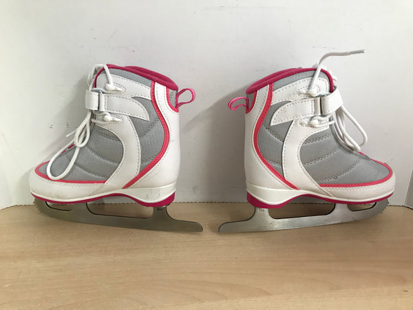 Figure Skates Child Size 11 Hespeler Soft Skates White Pink Excellent