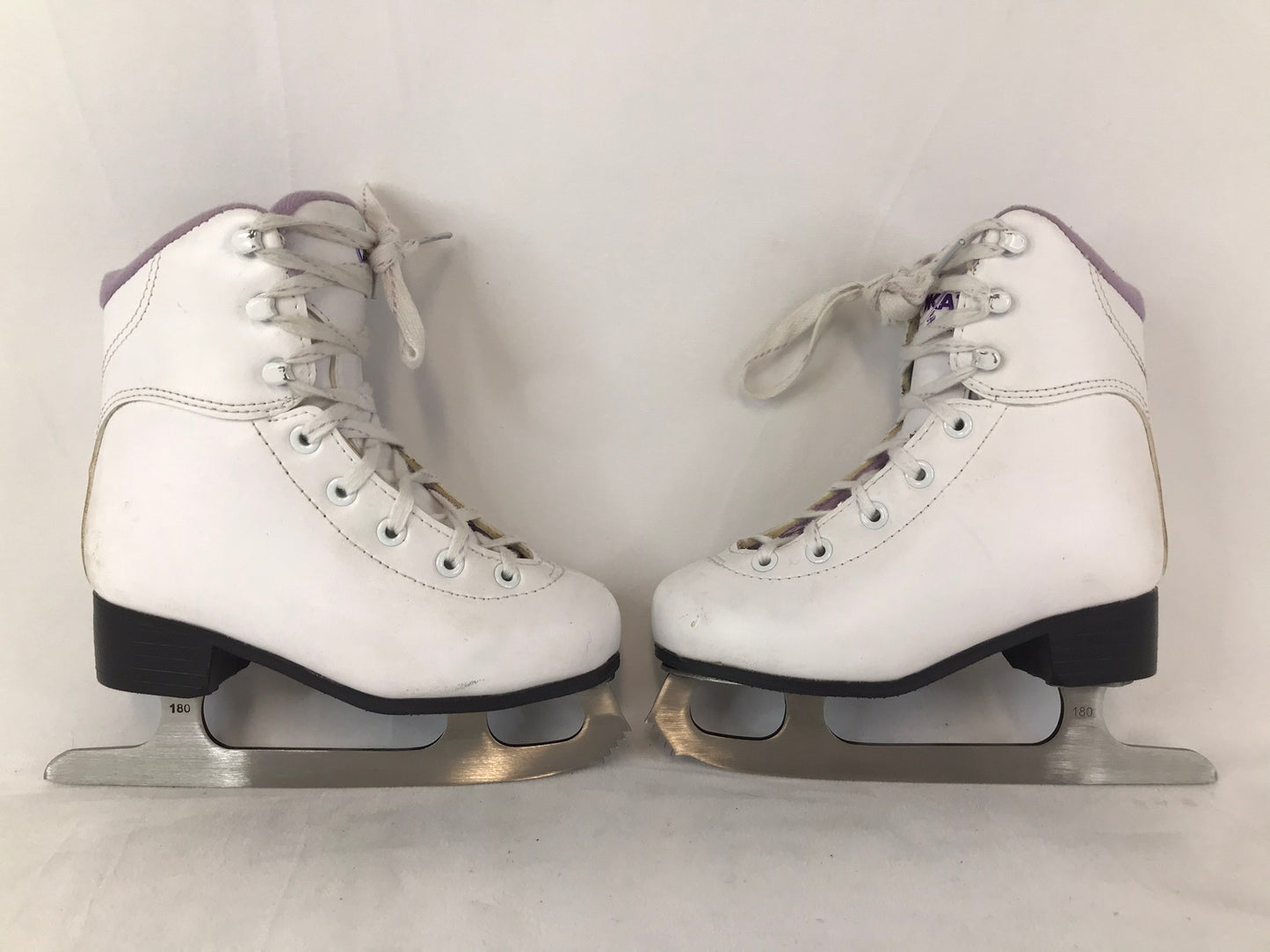 Figure Skates Child Size 12 Jackson Soft Skates White Purple Excellent
