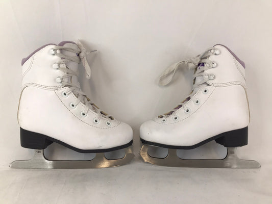 Figure Skates Child Size 12 Jackson Soft Skates White Purple Excellent