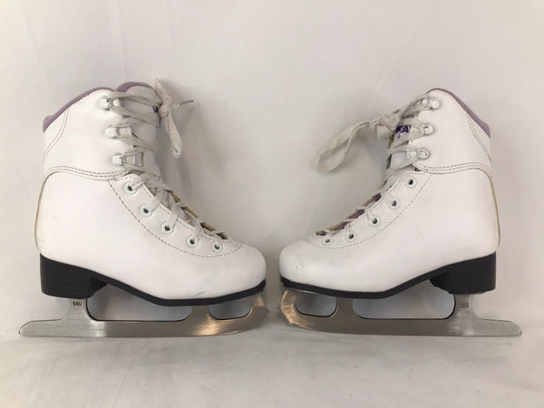 Figure Skates Child Size 12 Jackson Soft Skates White Purple Excellent