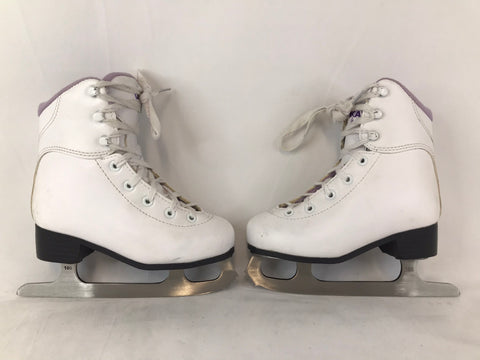 Figure Skates Child Size 12 Jackson Soft Skates White Purple Excellent