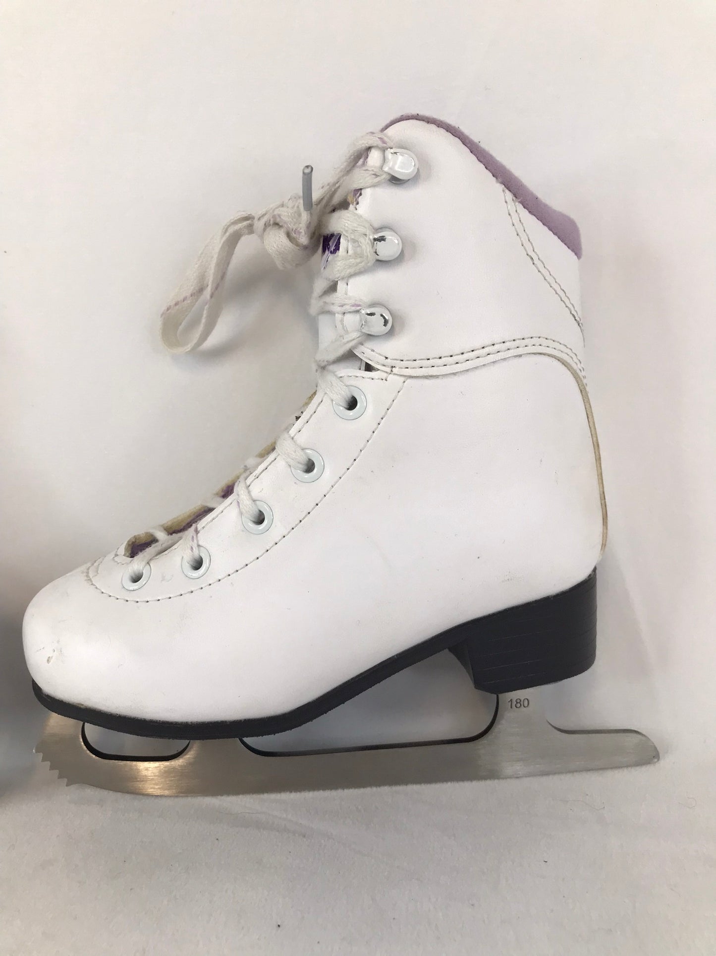 Figure Skates Child Size 12 Jackson Soft Skates White Purple Excellent