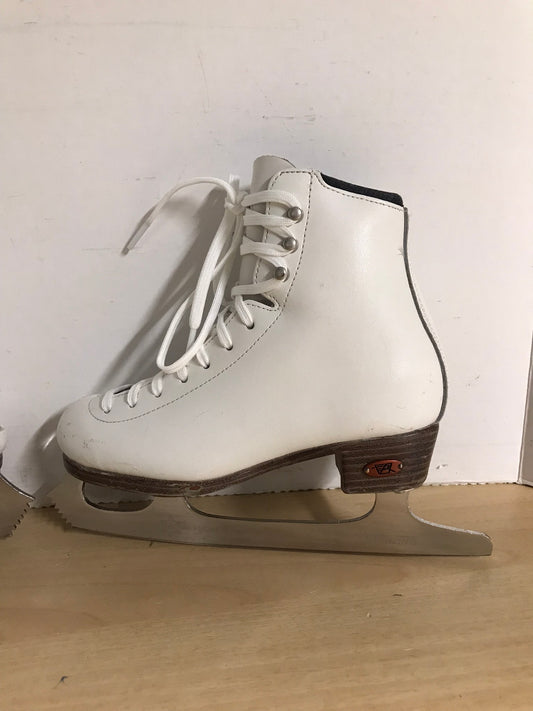 Figure Skates Child Size 12-13.5 Wide Riedell Leather Excellent