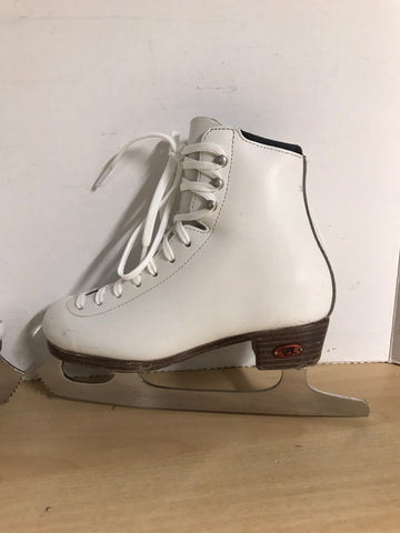 Figure Skates Child Size 12-13.5 Wide Riedell Leather Excellent