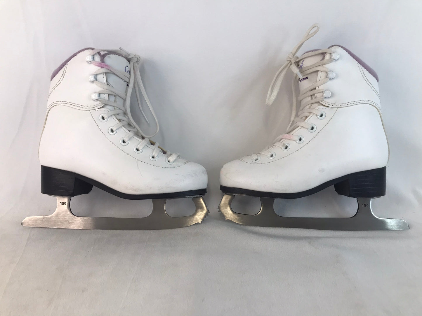 Figure Skates Child Size 13 Jackson Soft Skates White Purple Excellent