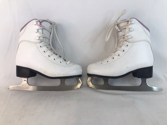 Figure Skates Child Size 13 Jackson Soft Skates White Purple Excellent