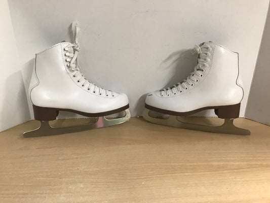 Figure Skates Child Size 3.5 E  Sonja Bronze All Leather Like New