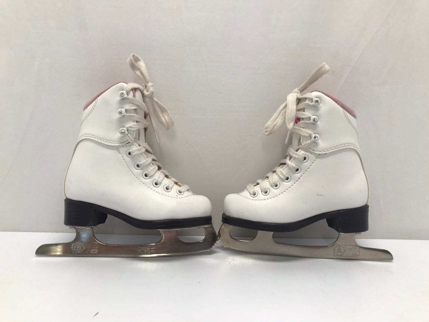 Figure Skates Child Size 9 Toddler Jackson Soft Skates White Pink As New