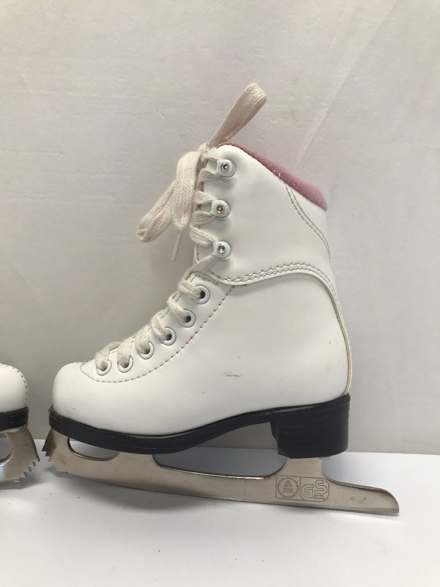 Figure Skates Child Size 9 Toddler Jackson Soft Skates White Pink As New