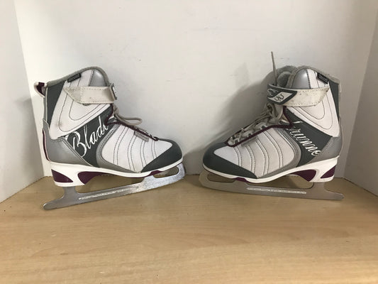 Figure Skates Ladies Size 6 Bladerunner Soft Skates Purple White Grey Excellent