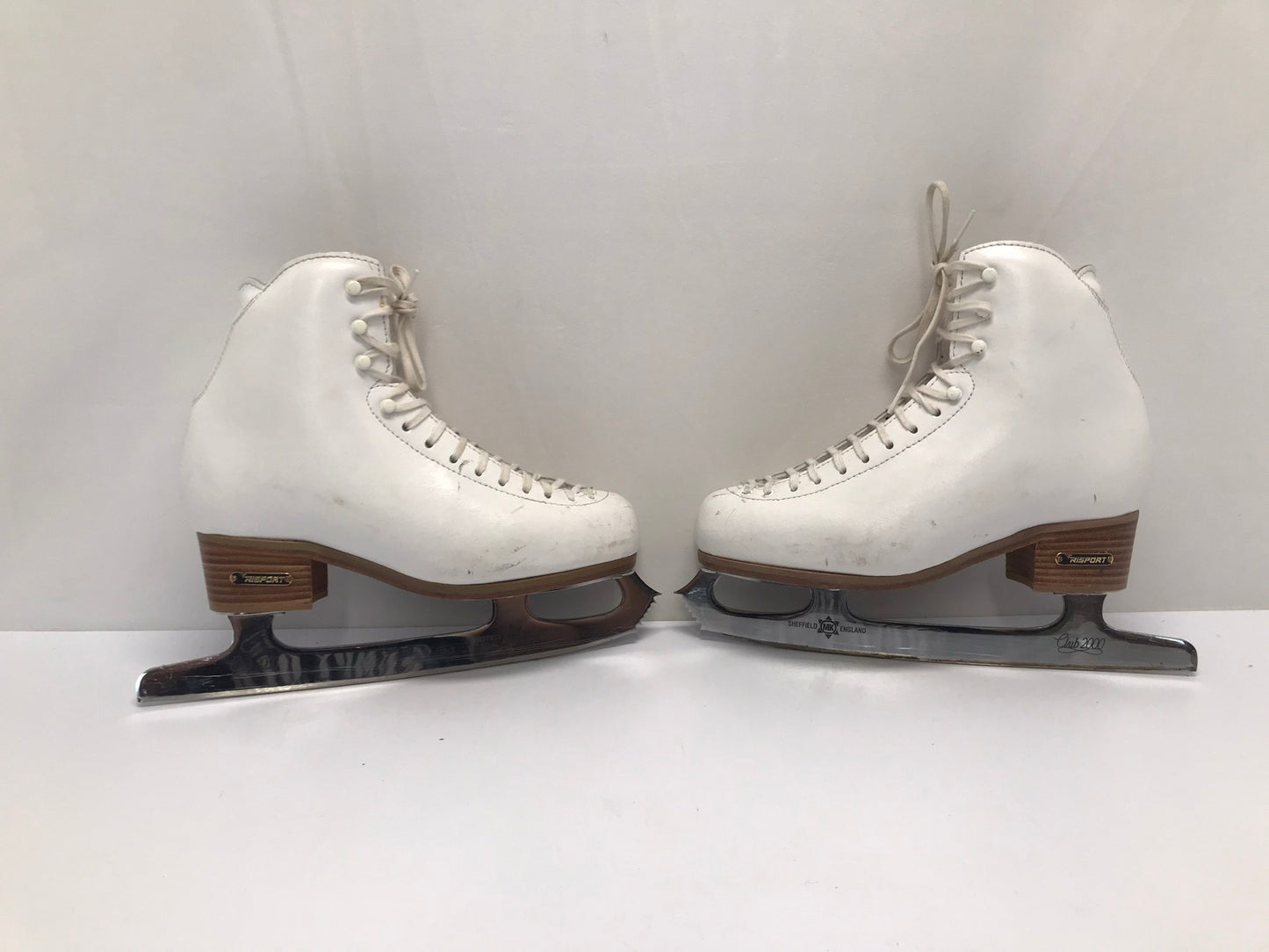 Figure Skates Ladies Size 6 Risport Excellence Professional Leather As New With MK Blades