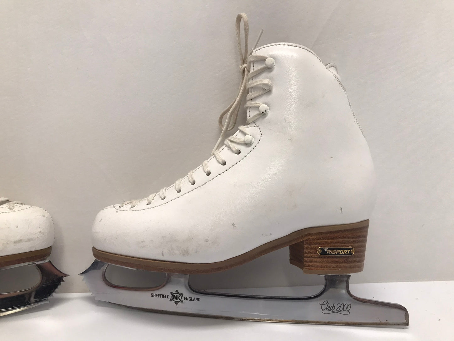 Figure Skates Ladies Size 6 Risport Excellence Professional Leather As New With MK Blades