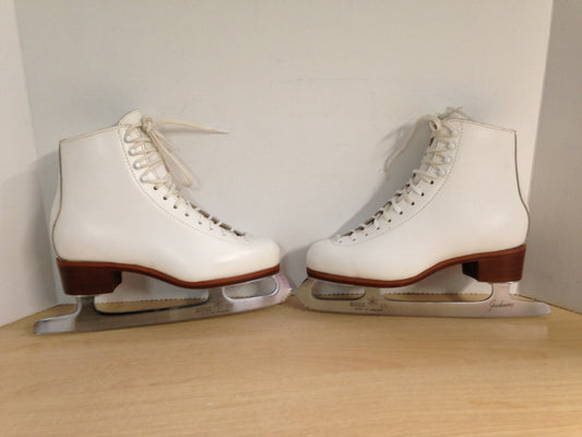 Figure Skates Ladies Size 7 Jackson Leather With MK IV Blades Made In England Excellent