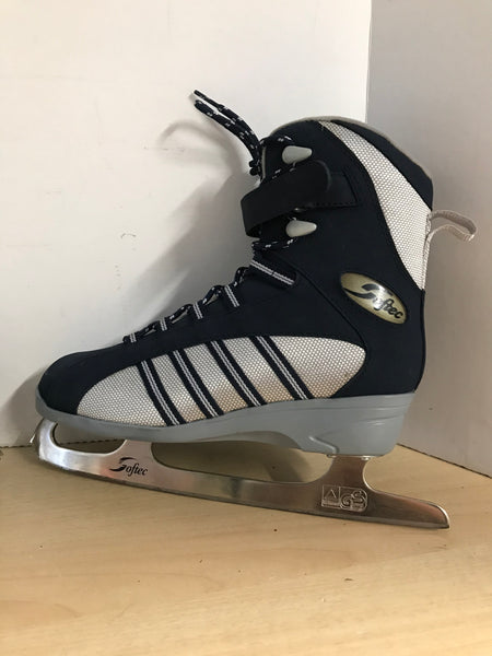 Figure Skates Ladies Size 8 Denim Blue and Grey Soft Skate Excellent