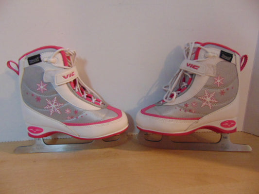 Figure Skates Child Size 11 Vic Soft Skate White Pink New Demo Model