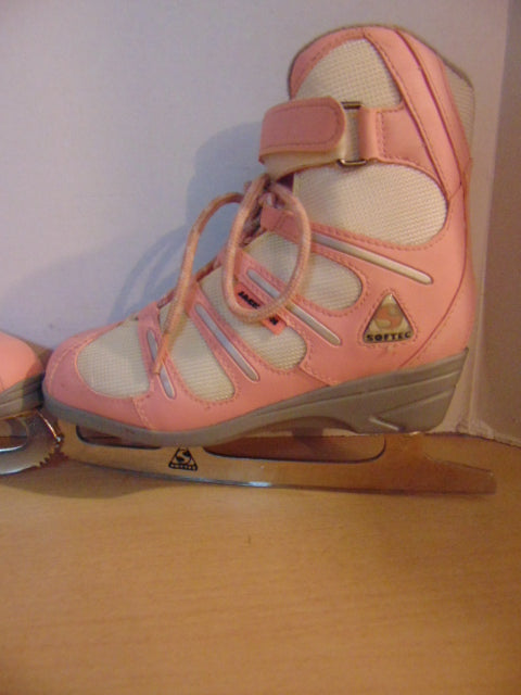 Figure Skates Child Size 3 Jackson Soft Skate Pink Grey Minor Wear