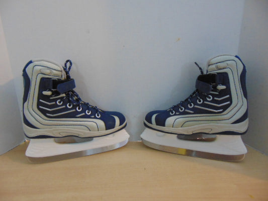 Ice Skates Child Size 4 Softec Soft Skates Grey Blue Excellent