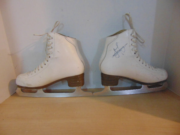 Figure Skates Ladies Size 7 Ultima Mark iV Blades Some Marks And Autograph