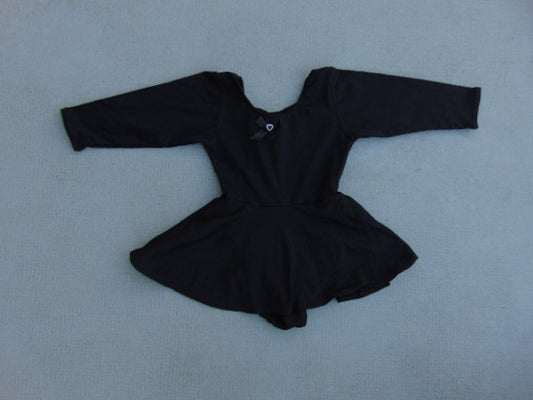 Figure Skating Dress Child Size 6 X Black Stretch Nylon Excellent