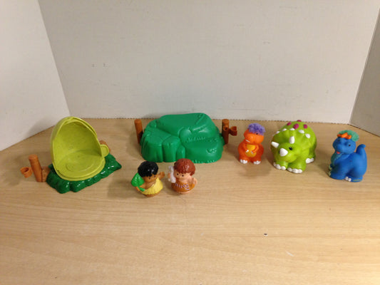 Fisher Price Little People Cave Man and Dinosaurs Rare